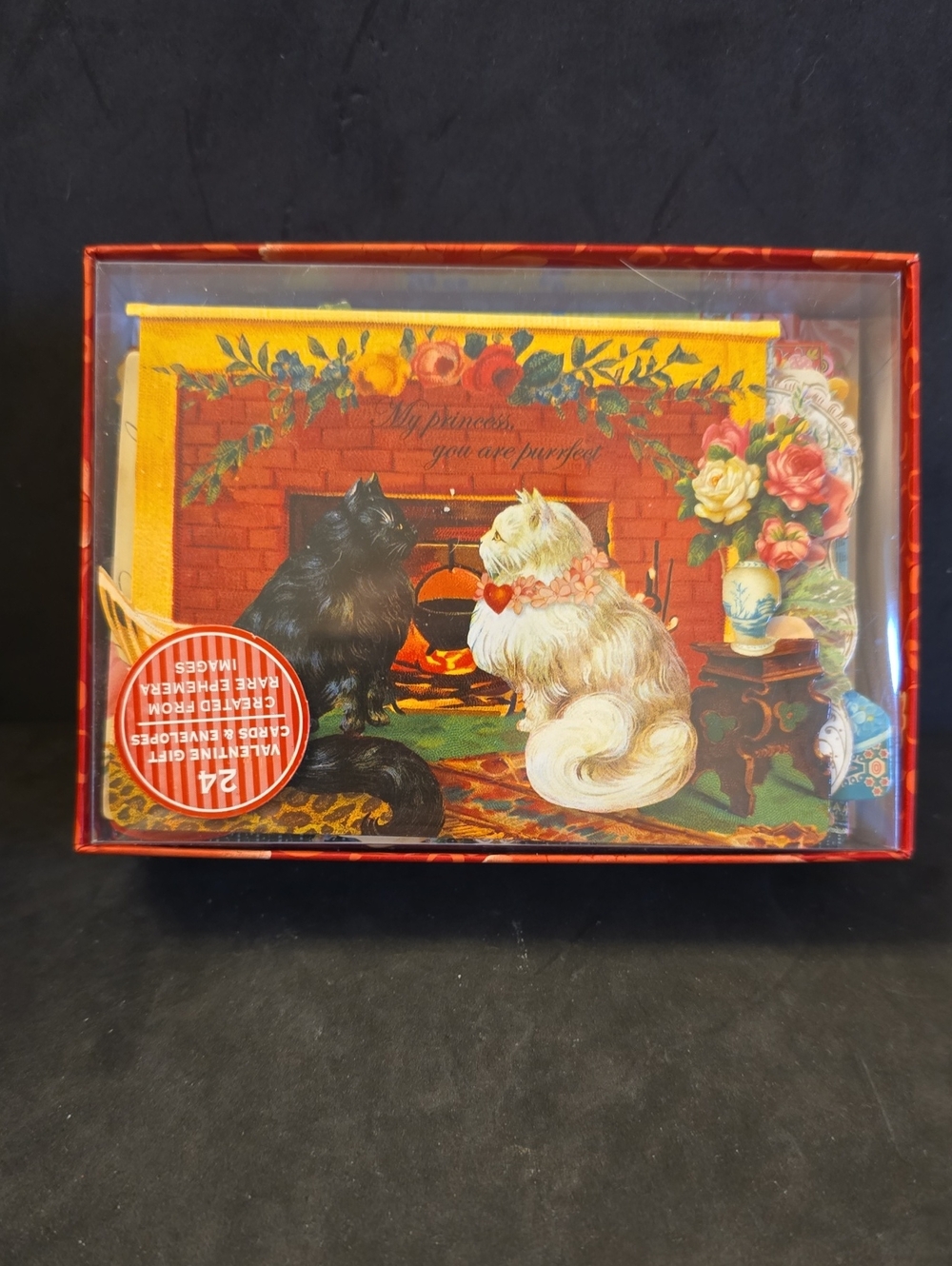 Punch Studio Vintage Inspired Valentine Card Set  Mixed Cards Set Of 24